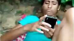 Outdoor desi lover sex hairy pussy