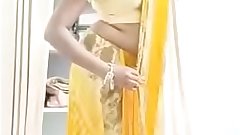 Swathi naidu changing saree and getting ready for romantic short film shooting